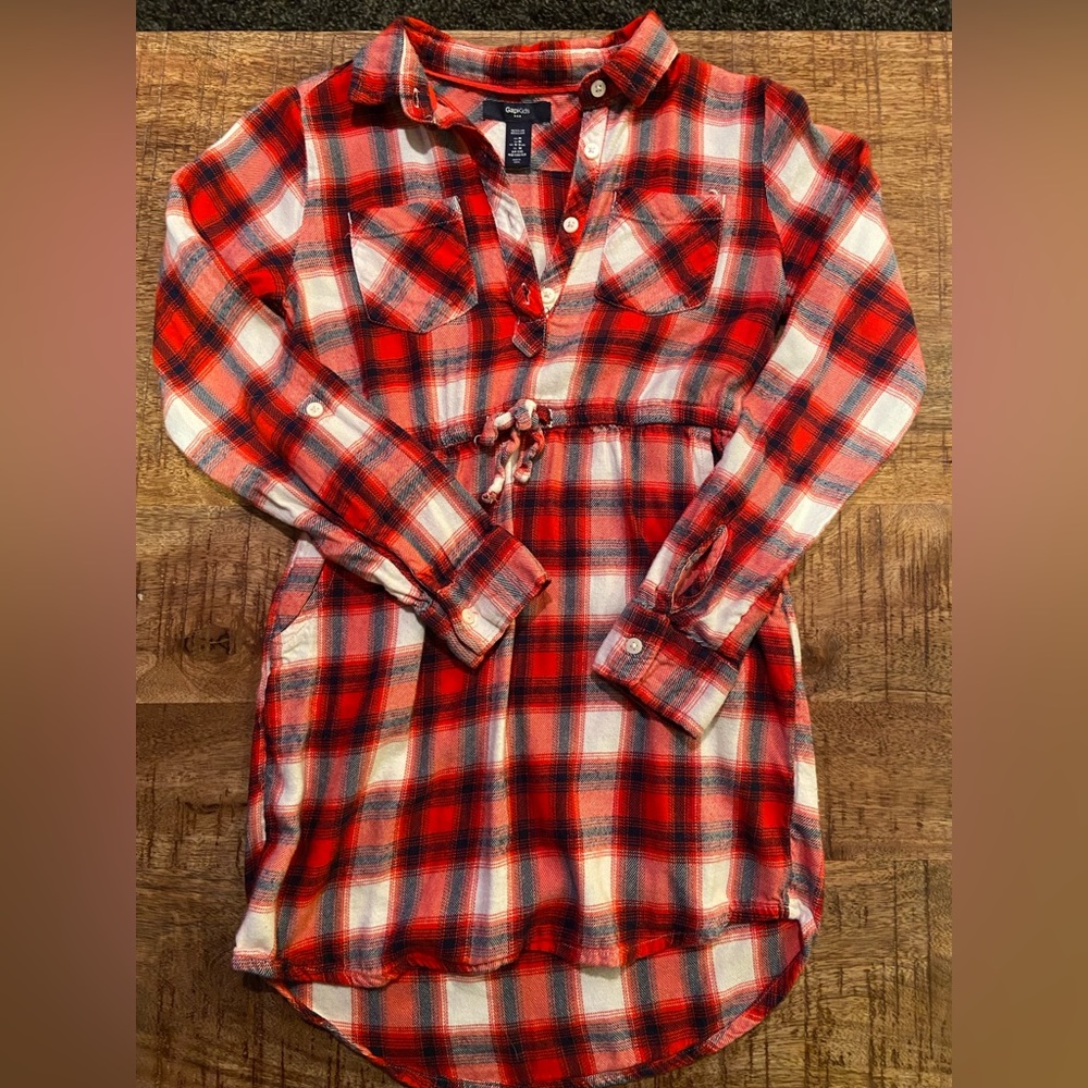 Gap Kids plaid dress with pockets